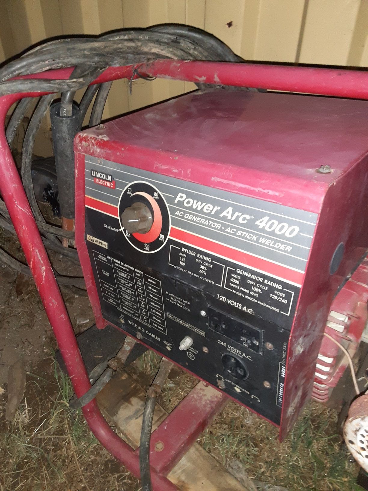 Lincoln Electric power Arc 4000 welder AC generator stick welder for