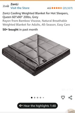 Weighted cooling blanket (Queen size , 20lbs)