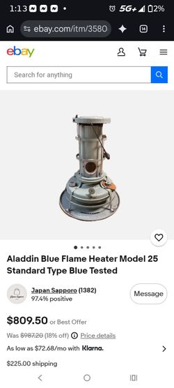 Aladdin blue flame heater