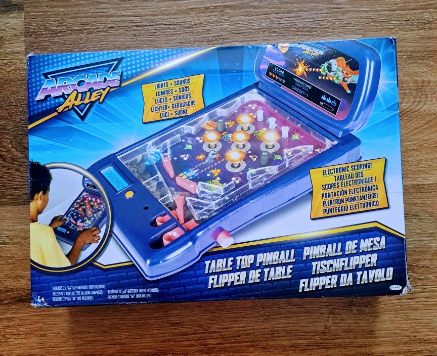 Arcade Alley Games Table Top Pinball Fun Family Indoor Playroom Game