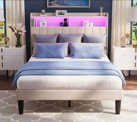 FULL Bed Frame(Beige)