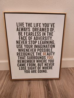 "BE YOU" Framed canvas