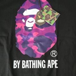 BAPE SHIRT-BLACK/PURPLE