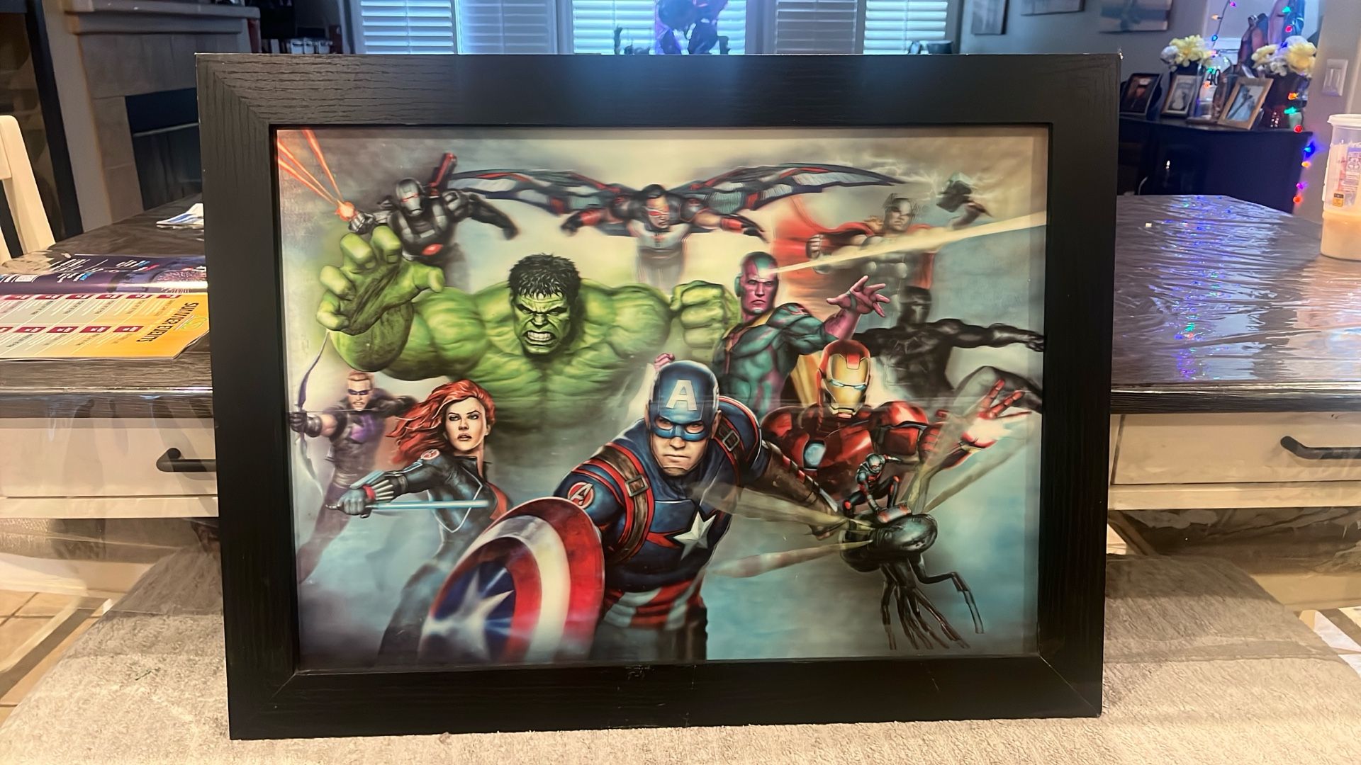 Framed Marvel Avengers Poster - 28”x21” Superhero Wall Art