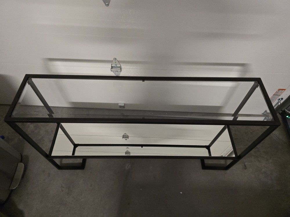 Glass console table