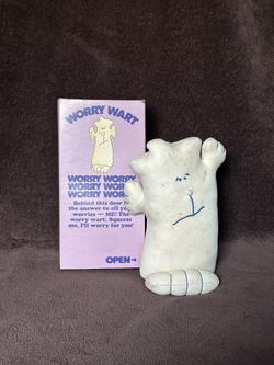 1980s Plush Worry Wart Novelty Stress Relief Toy by Hornsby Ltd Worried Don't Be