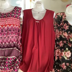 3 X-Large.  Very Nice Ordered For A Cruise  They Are A 3 X.  True To Size. $10.00 Each Blouse