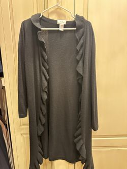 Neiman Marcus Ruffle Cashmere cardigan