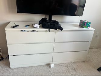 IKEA MALM 6 DRAWER DRESSER