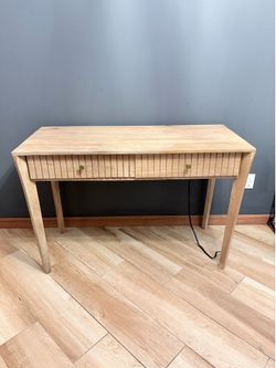 Modern wood desk with drawers