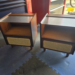 Giantex Rattan Nightstand with Drawer