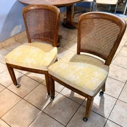 Vintage Rolling Dining Chairs