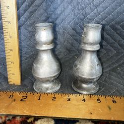 Vintage Pewter Salt & Pepper 