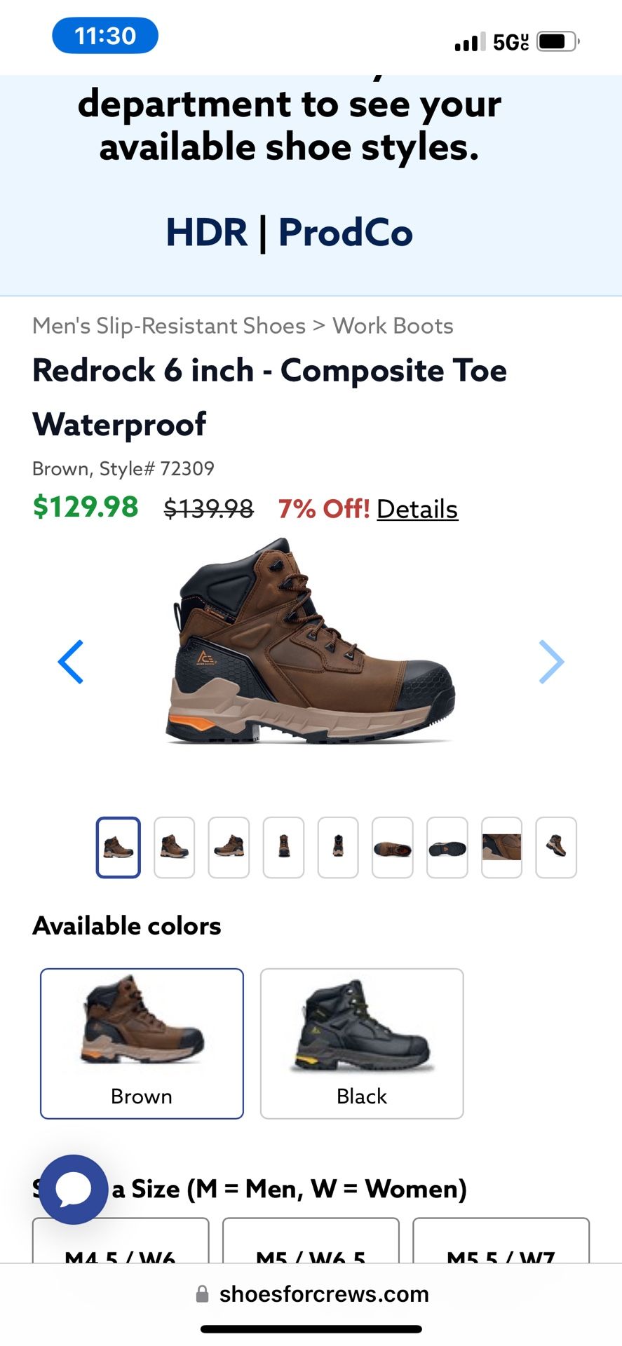 Composite Toe Work Boots