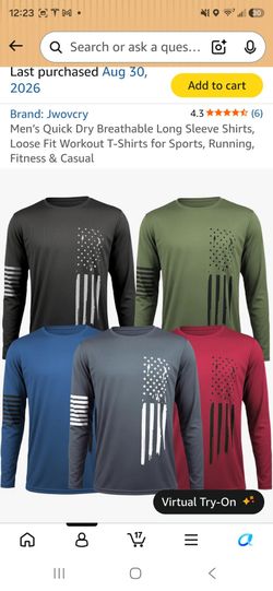Pack of 5 stretchy shirts running workout boating