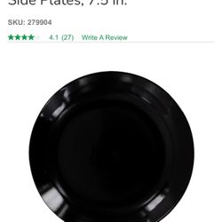 Beautiful  New Black Plates Ready For Your Special Occasion.