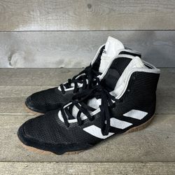 Adidas Tech Fall 2.0 Wrestling Shoes Men Size 11.5 Black White Athletic Sneakers