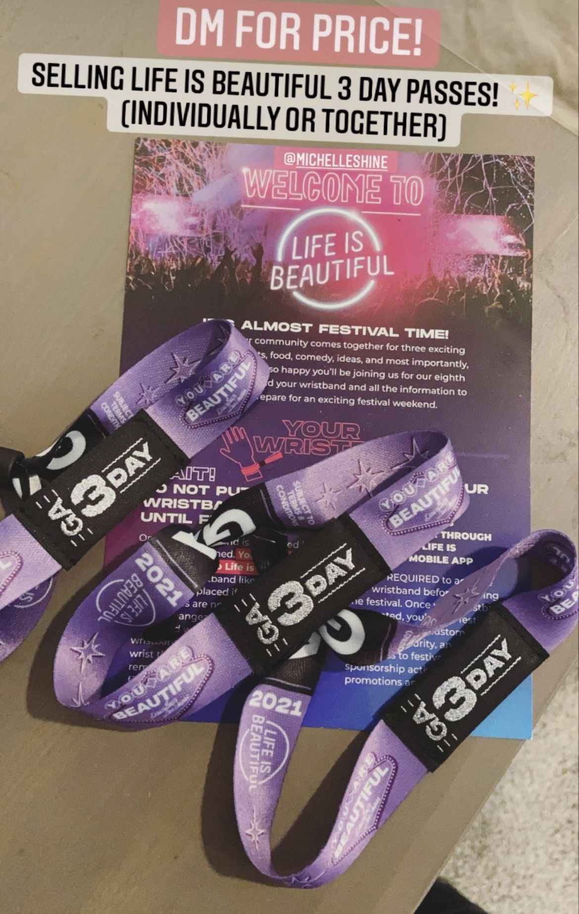 Life Is Beautiful 3 Tickets