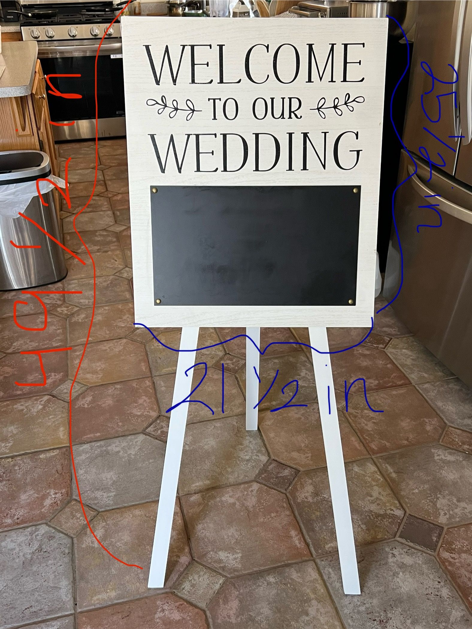 Wedding Welcome Chalk Board