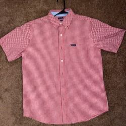 Red Patched Button Up