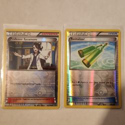 Professor Sycamore and Revitalizer Pokeball Reverse Holo