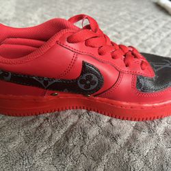 Red Nike Air Force 1 Low Louis Vuitton For Women 