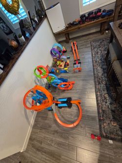 Hot Wheels and Monster Truck Tracks Lot