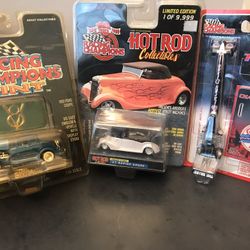 1:43 Scale Diecast Cars with Display Cases. New Unopened.