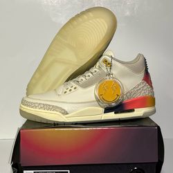 Jordan 3 J balvin Medellin sunset style sneaker