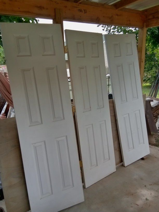 Solid Six Panel Wood Doors