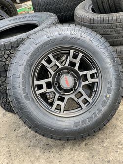 17” TRD style rims and Toyo open country2657017 AT3 tires 6 lug