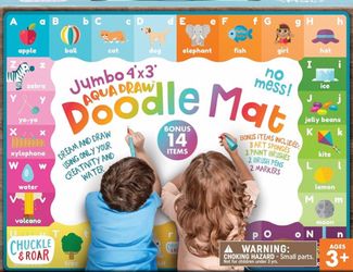 Water Coloring Mat 40x30 Large Mat, Coloring Mat, Water Painting Color Educational Writing Drawing Mess-Free Toys for Kids Toddlers for Girls Boys Age