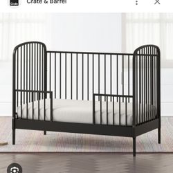 Black Crib Newborn To Toddler Convertible - Crate And Barrel - Park 