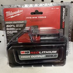 Milwaukee new  6ah battery high output