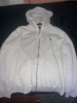 Gray Polo Ralph Lauren zip-up hoodie