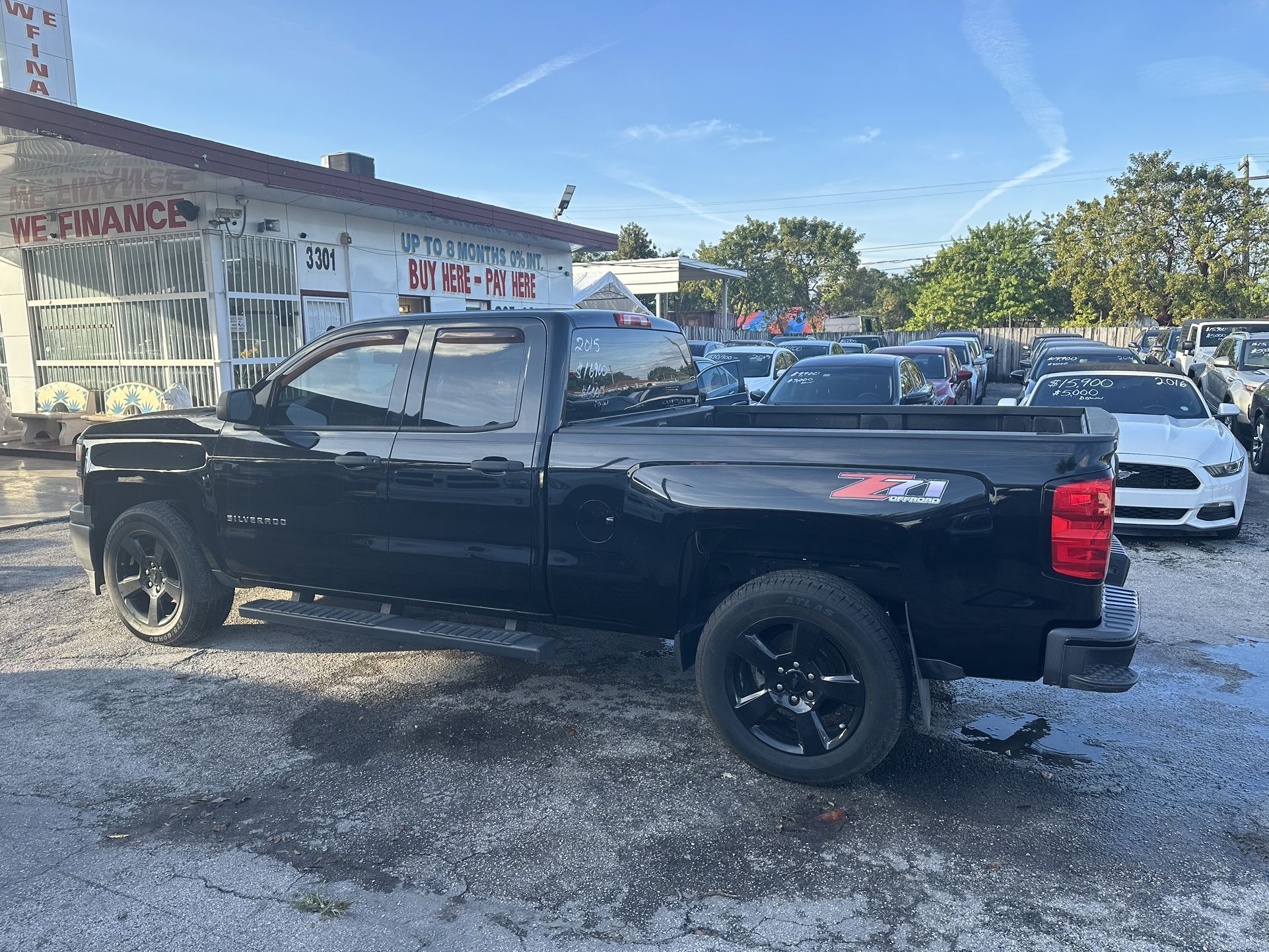 used 2015 Chevy Silverado V-8. - back view