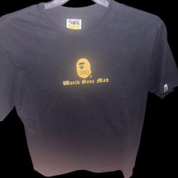 A Bathing Ape World Gone Mad  T-Shirt Black