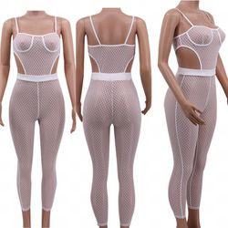 White see thru jumpsuit