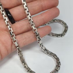 New Box Chain 14k Gold 50gr 28in Long 6mm Thick