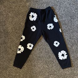 Denim Tears Sweatpants - Black And White 