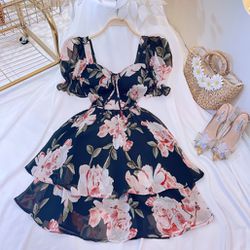 Brand New Chiffon Mini Dress / XS - Small