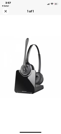 PLANTRONICS C052 Wireless Headset Wireless Headset System, Black/Silver