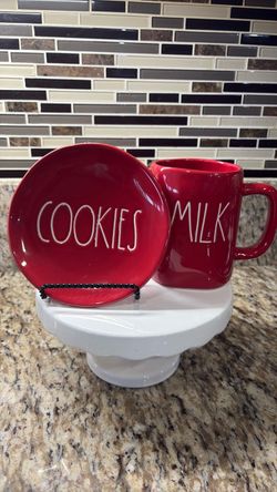 Cookie plate milk cup
