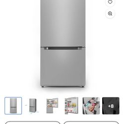 BRAND NEW MIDEA BOTTOM MOUNT REFRIGERATOR STAINLESS STEEL