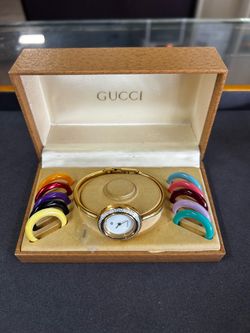 Gucci Bangle Watch with Interchangeable Bezels