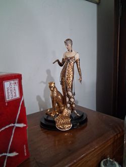 Erte ocelot statue Franklin mint
