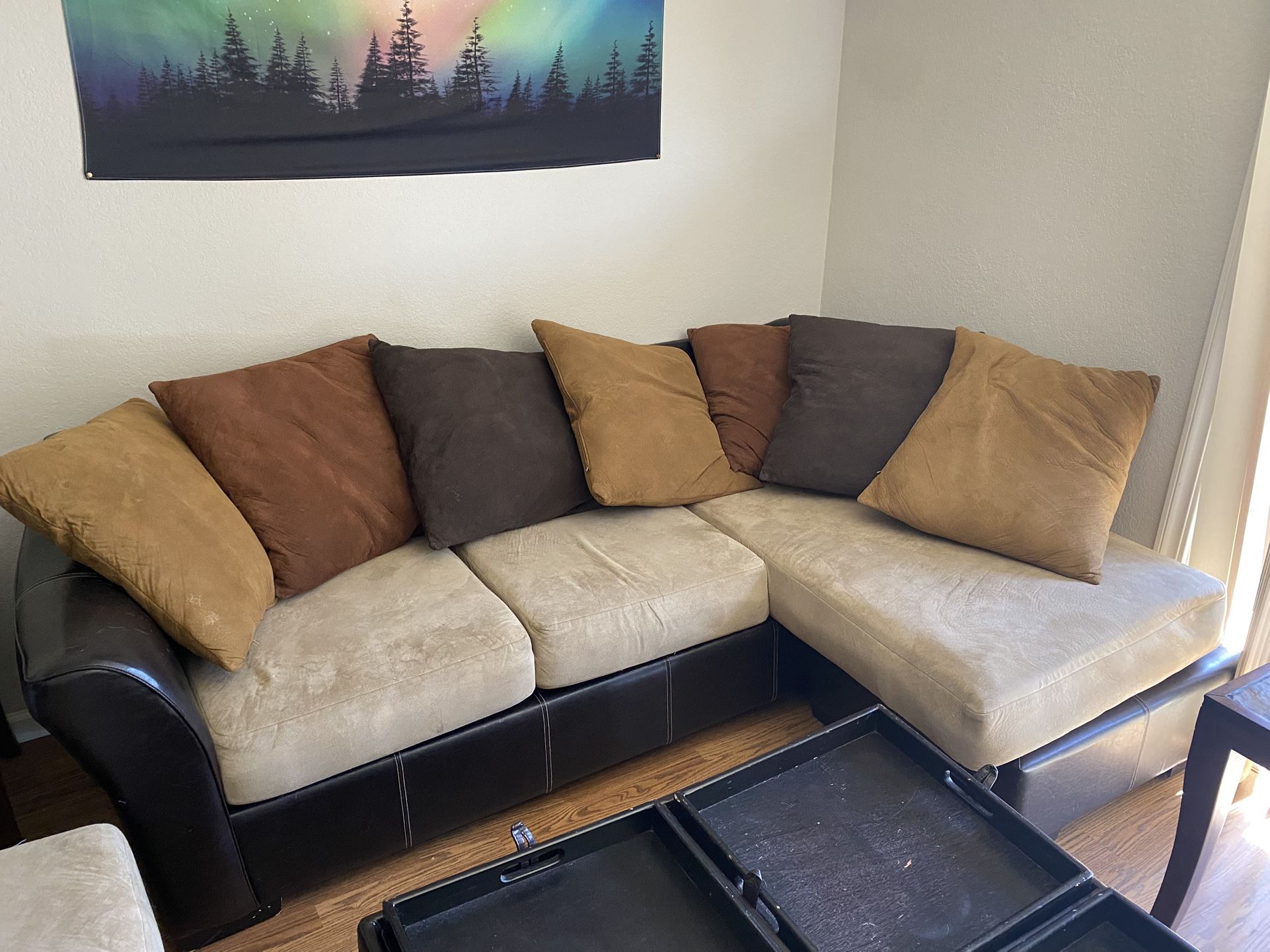 Sectional With End Tables And Ottoman