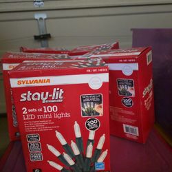 Sylvania Stay-Lit LED Mini Lights –  2 Sets Of 100 Price Per Box 