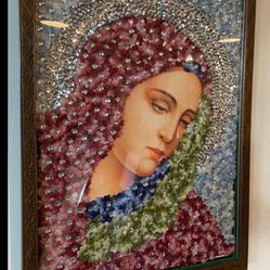 20.5X14.5 Virgin Mary Custom Hand Made One Of The Kind