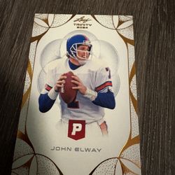John Elway Orange Parallel Trinity Leaf 